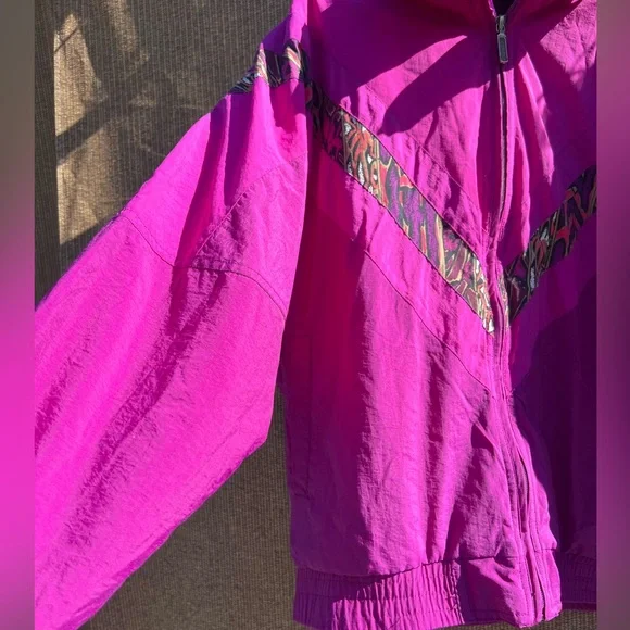 Vintage HEAD 90s Purple Pink Native Aztec Jacket Women's Size Medium